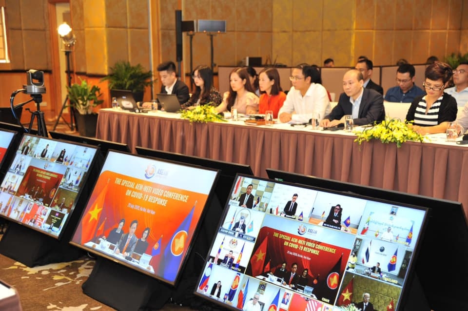 hoi nghi bo truong kinh te asean nhat ban ve ung pho dai dich covid 19